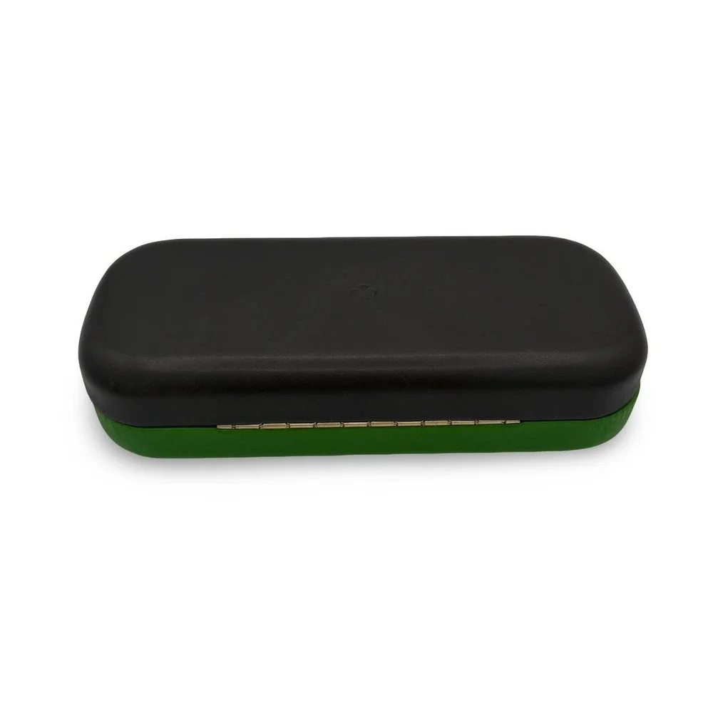 Kate Spade Hard Clamshell Eyeglass Case Kelly Green Black So Happy To See You
